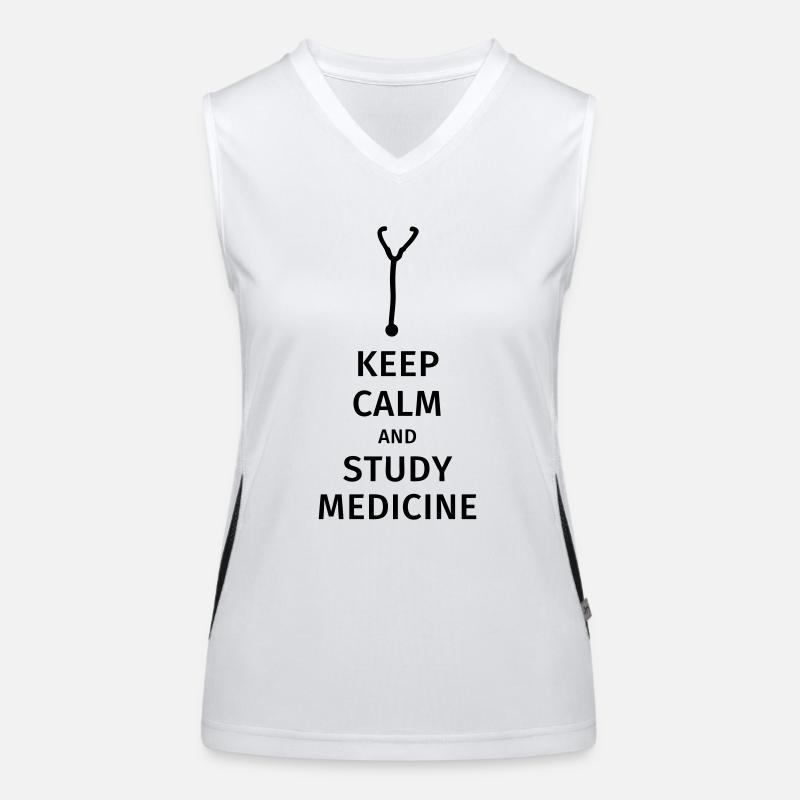 keep calm and study medicine Débardeur respirant contrasté Femme