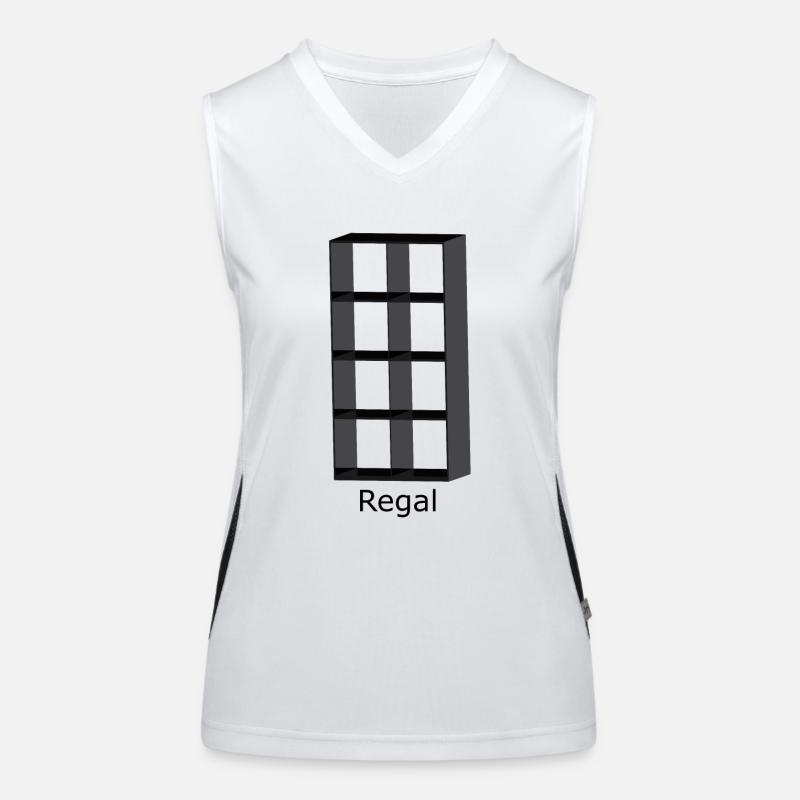 shelf - Women's Functional Contrast Tank Top - white/black