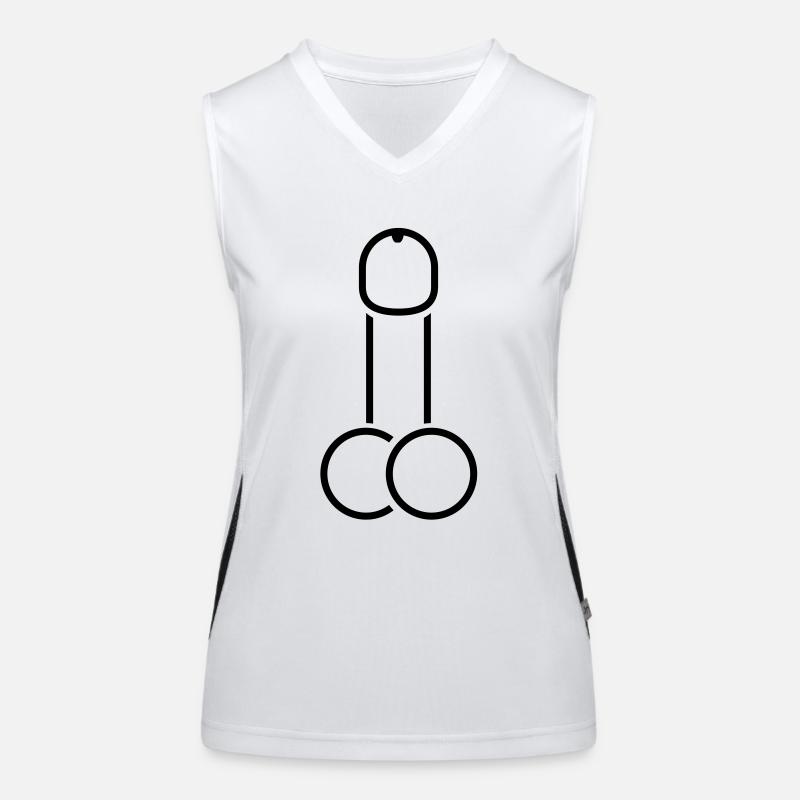 dick_design_r1 Top sportivo da donna in contrasto cromatico