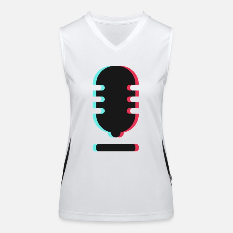 Microphone Logo Women's Functional Contrast Tank Top