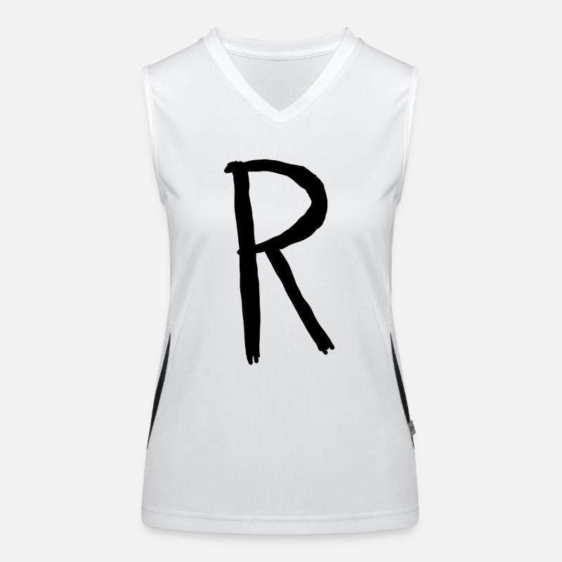 Buchstaben R Funktionelles Kontrast-Tank Top für Frauen