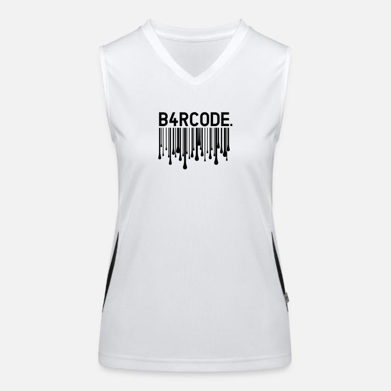 B4RCODE. Melting black Women's Functional Contrast Tank Top