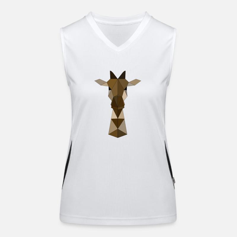 Giraffe geometrisch Funktionelles Kontrast-Tank Top für Frauen