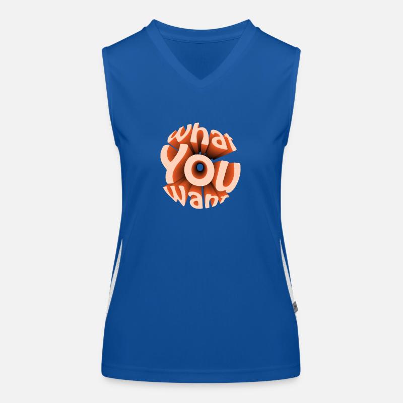 Ce que vous voulez dans la sphère 3D Débardeur respirant contrasté Femme