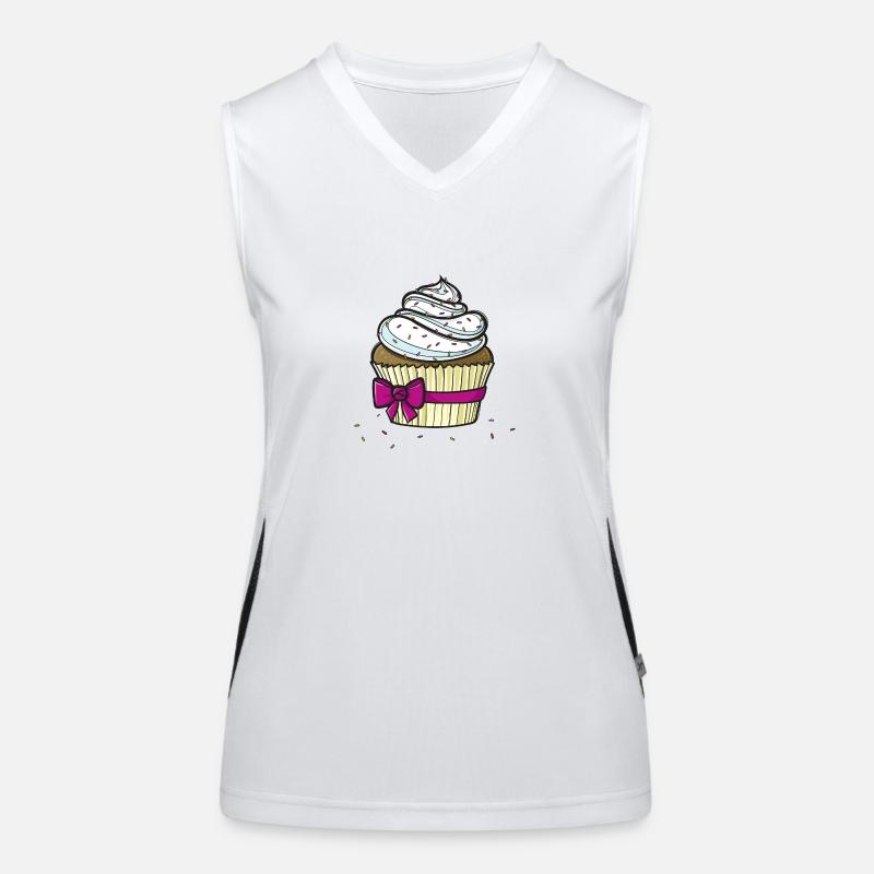 Sweet comic cupcake Women's Functional Contrast Tank Top