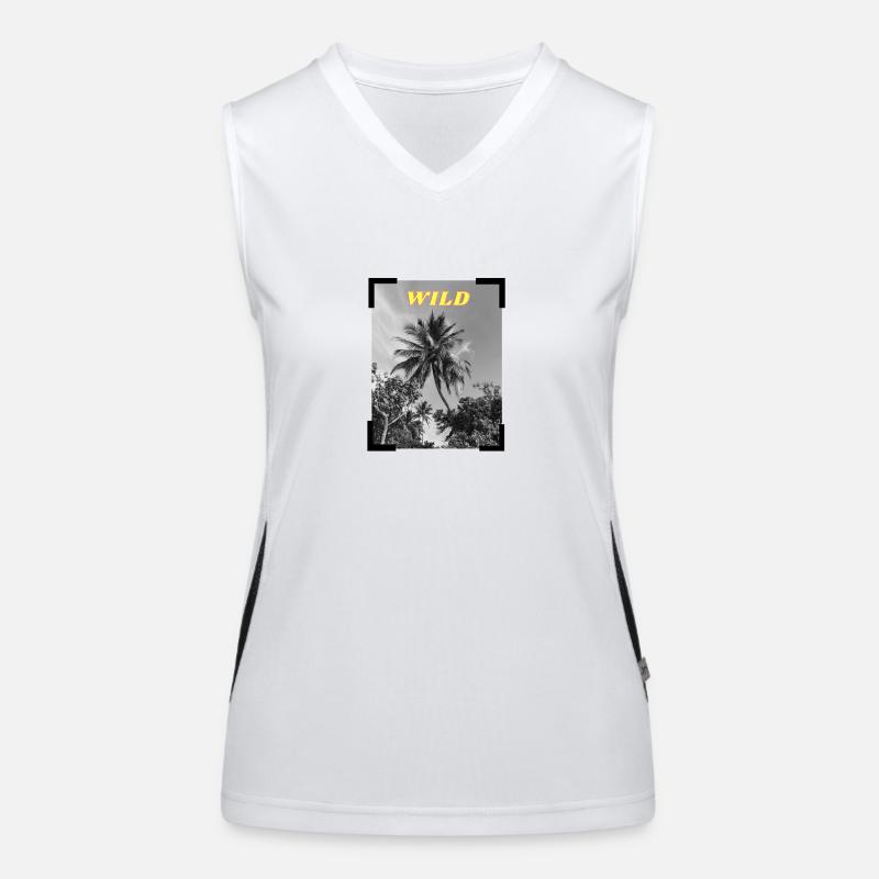Wild - Women's Functional Contrast Tank Top - white/black