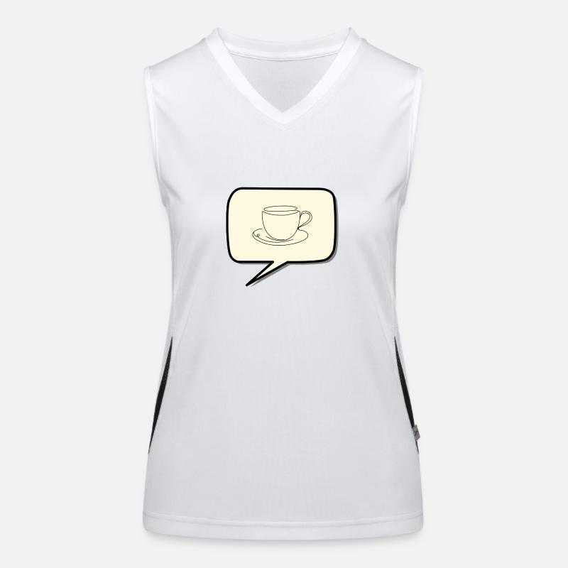 Kaffeetasse Funktionelles Kontrast-Tank Top für Frauen