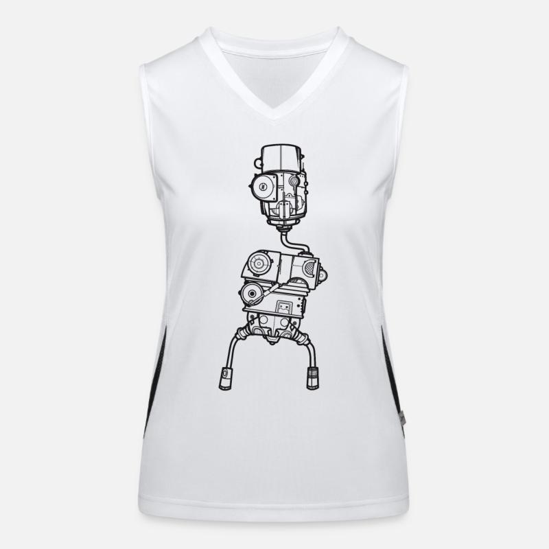Dancing Wankelbot 83 Funktionelles Kontrast-Tank Top für Frauen
