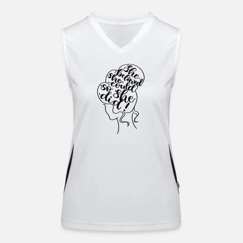 She believed she could Women's Functional Contrast Tank Top