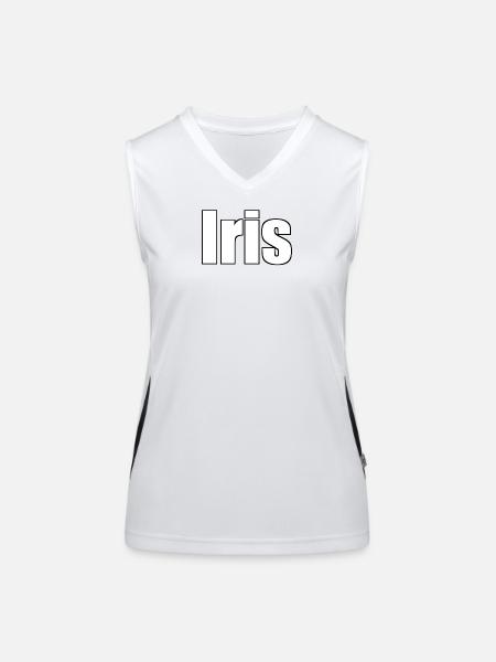 Iris - Funktionelles Kontrast-Tank Top für Frauen - Weiß/Schwarz - Vorne