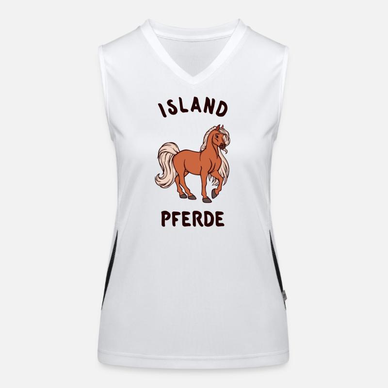 Pferde Spruch Pferdenarr Pferdeliebe Islandpferde Funktionelles Kontrast-Tank Top für Frauen