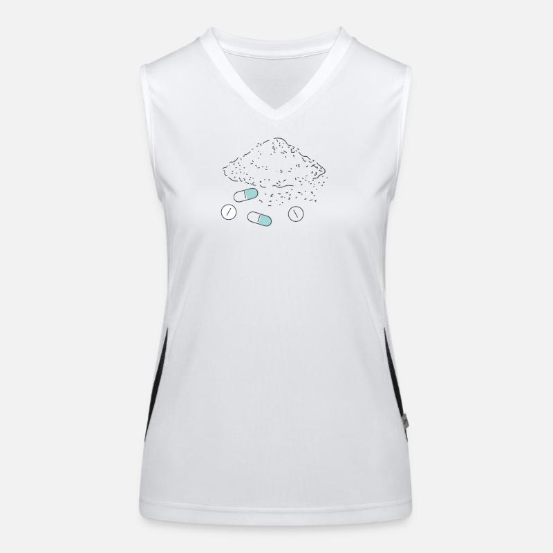 Complément alimentaire Pilules Poudre Comprimés Débardeur respirant contrasté Femme