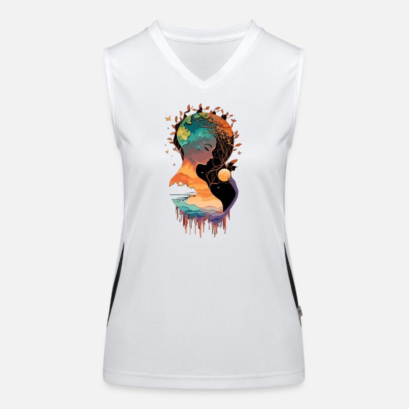 Natural Harmony Artwork Women's Functional Contrast Tank Top