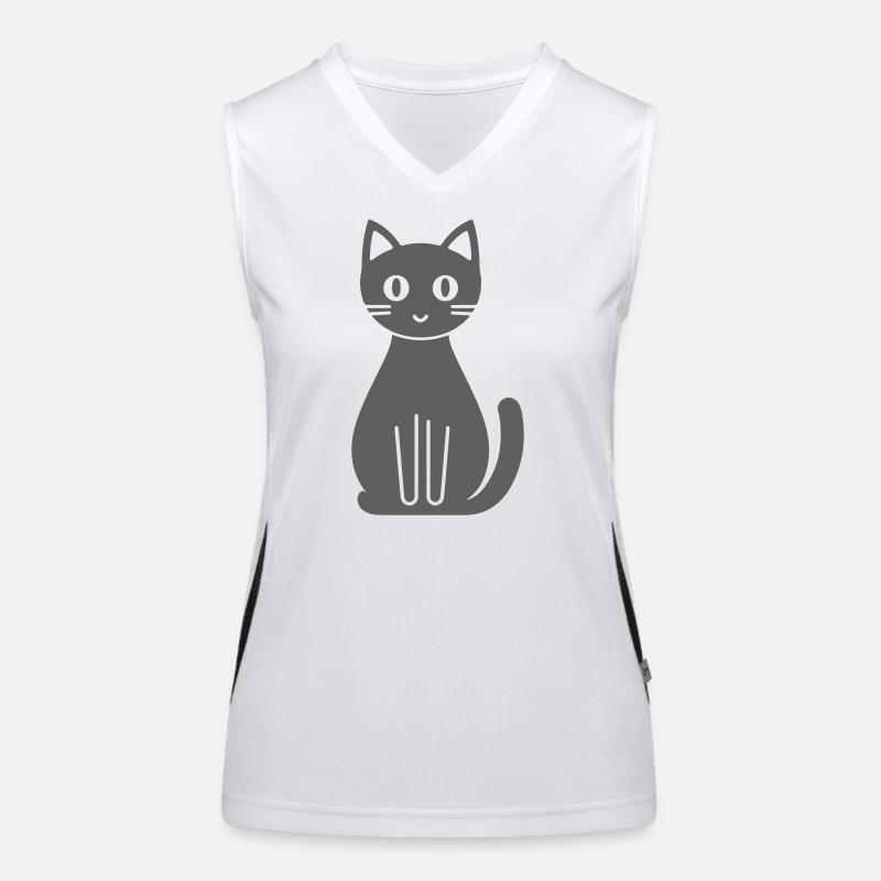 Katze Comic Funktionelles Kontrast-Tank Top für Frauen