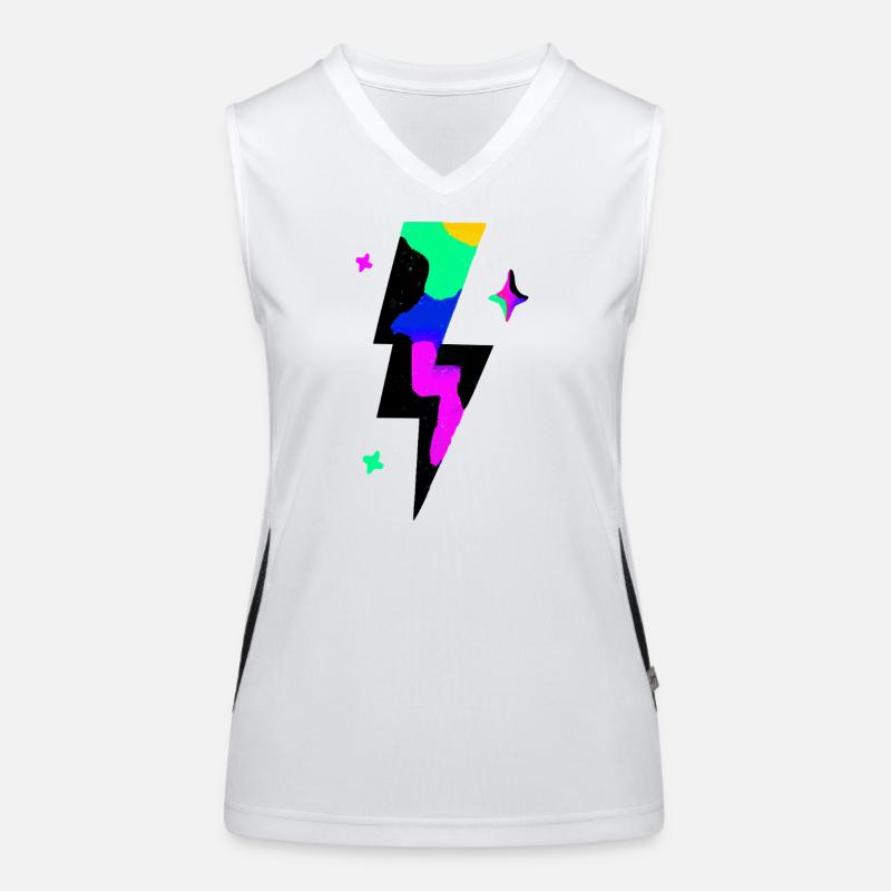 Neon-Blitzausbruch Funktionelles Kontrast-Tank Top für Frauen