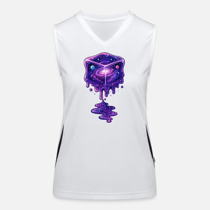 Cosmic Melt Cube Women's Functional Contrast Tank Top