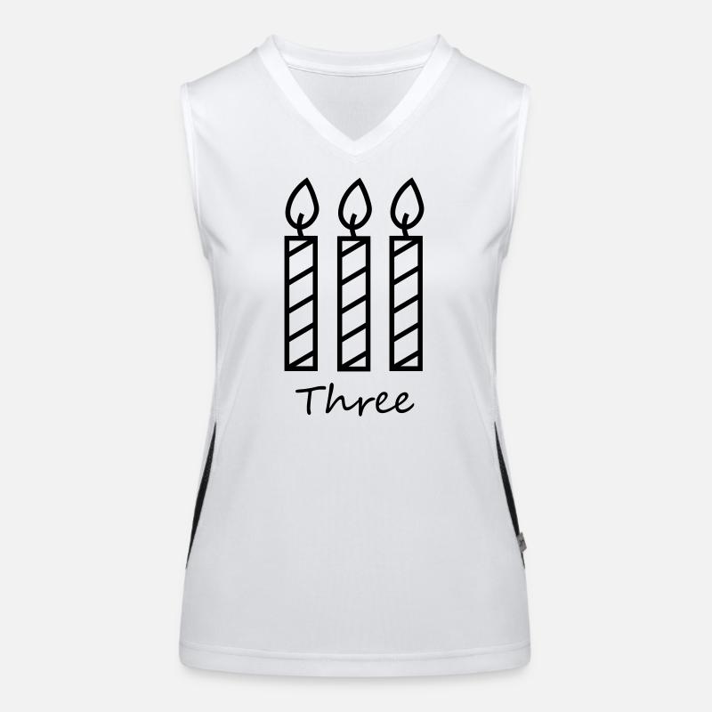 Drei Kerzen Funktionelles Kontrast-Tank Top für Frauen