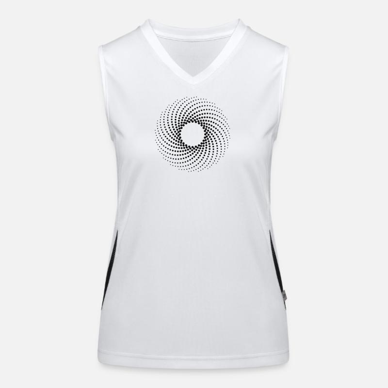 3D-Kreispunkt Funktionelles Kontrast-Tank Top für Frauen