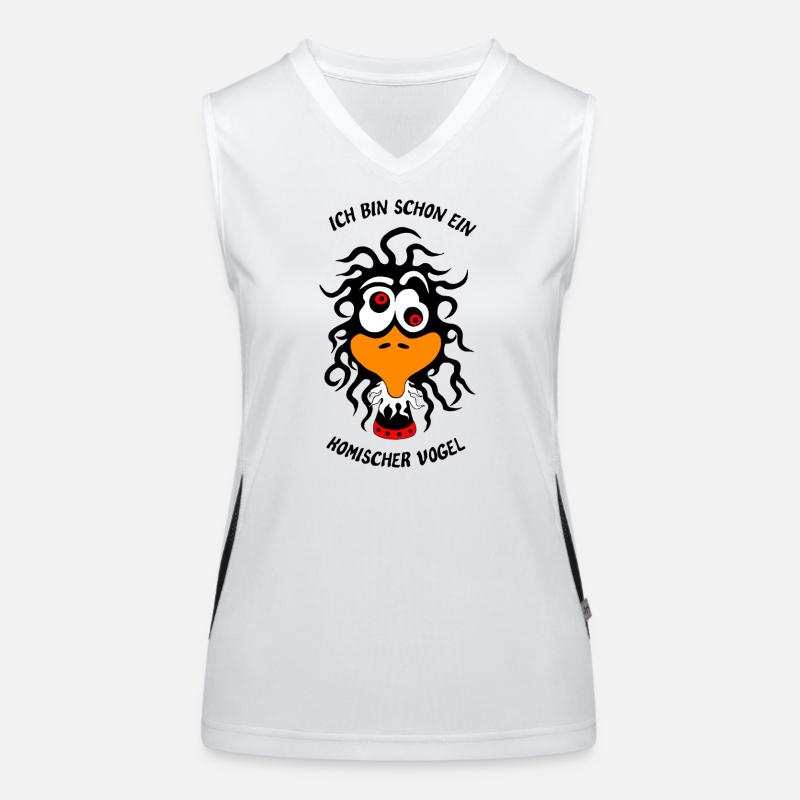 Ich bin schon ein komischer Vogel Funktionelles Kontrast-Tank Top für Frauen