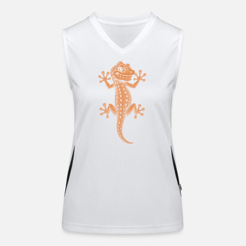 Gecko Funktionelles Kontrast-Tank Top für Frauen