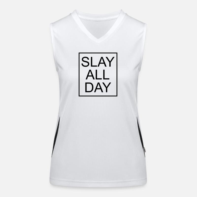 Slay All Day Graphic Débardeur respirant contrasté Femme