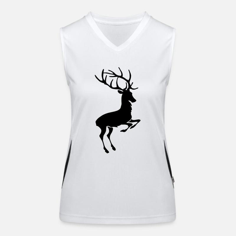 Hirsch Funktionelles Kontrast-Tank Top für Frauen