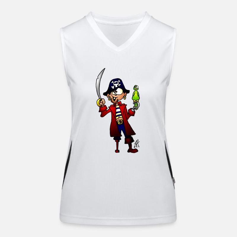 Pirat Funktionelles Kontrast-Tank Top für Frauen
