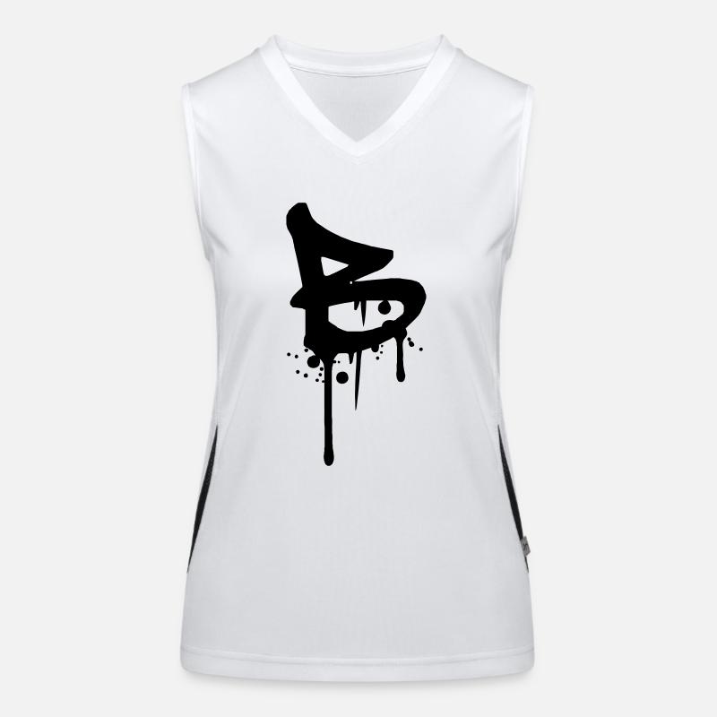 B graffiti drops Farbklex blood spray Women's Functional Contrast Tank Top
