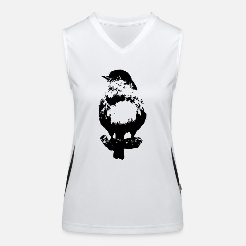 Bird Robin Birds Watching Animal Nature Women's Functional Contrast Tank Top