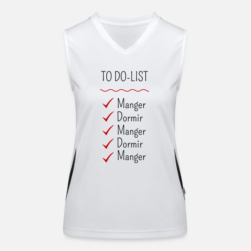 to do list manger dormir Débardeur respirant contrasté Femme