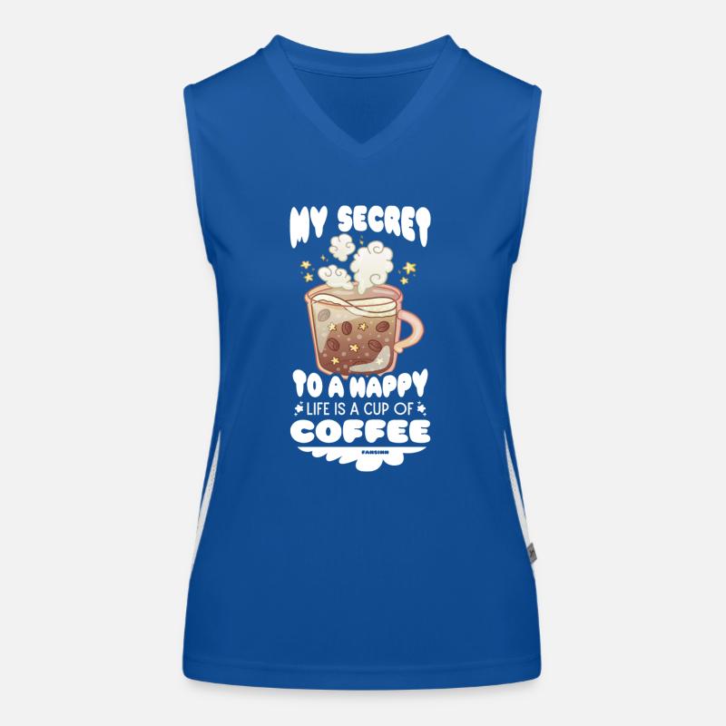 Kaffee Funktionelles Kontrast-Tank Top für Frauen