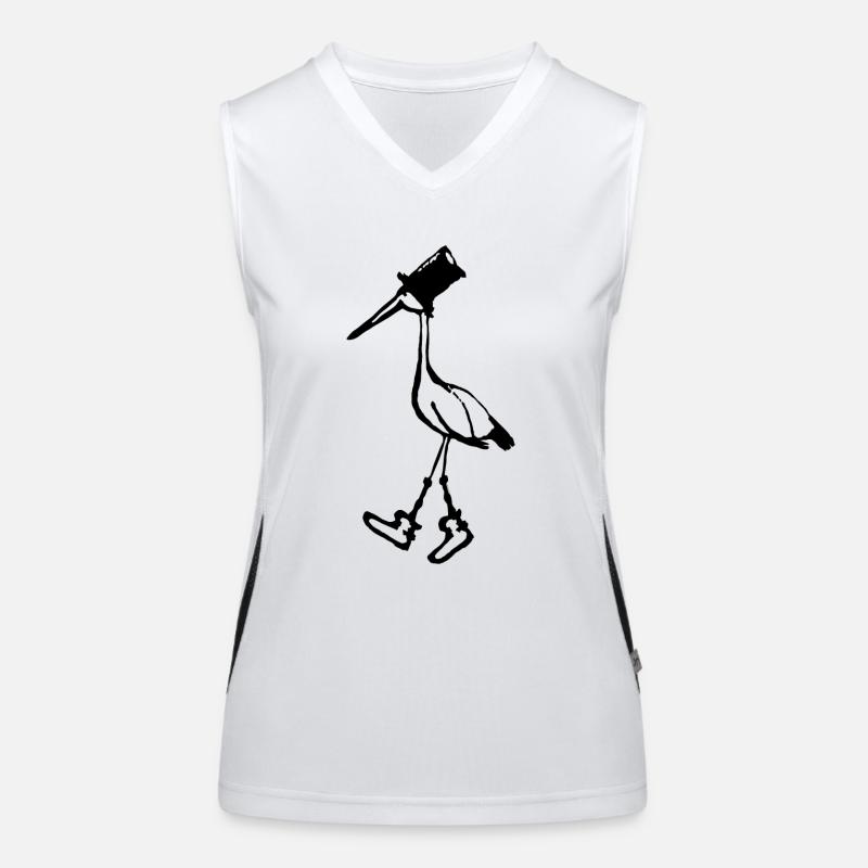 Herr Storch Funktionelles Kontrast-Tank Top für Frauen
