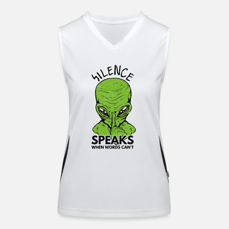 Le silence parle quand les mots ne le peuvent pas - Deep Thinker Débardeur respirant contrasté Femme