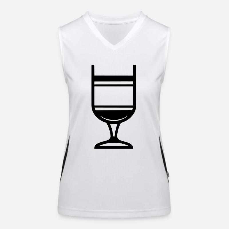Bicchiere semplice Top sportivo da donna in contrasto cromatico