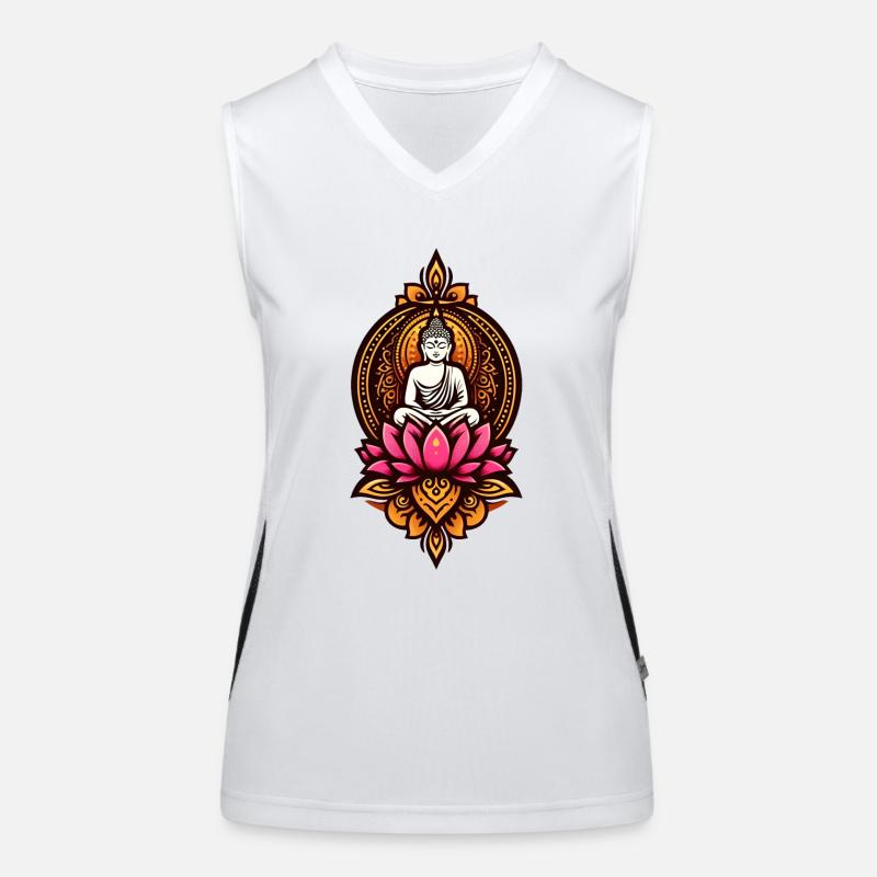 Sitting Buddha Women's Functional Contrast Tank Top