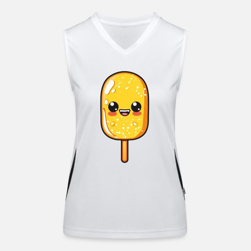 Funny Corndog Comic Women's Functional Contrast Tank Top