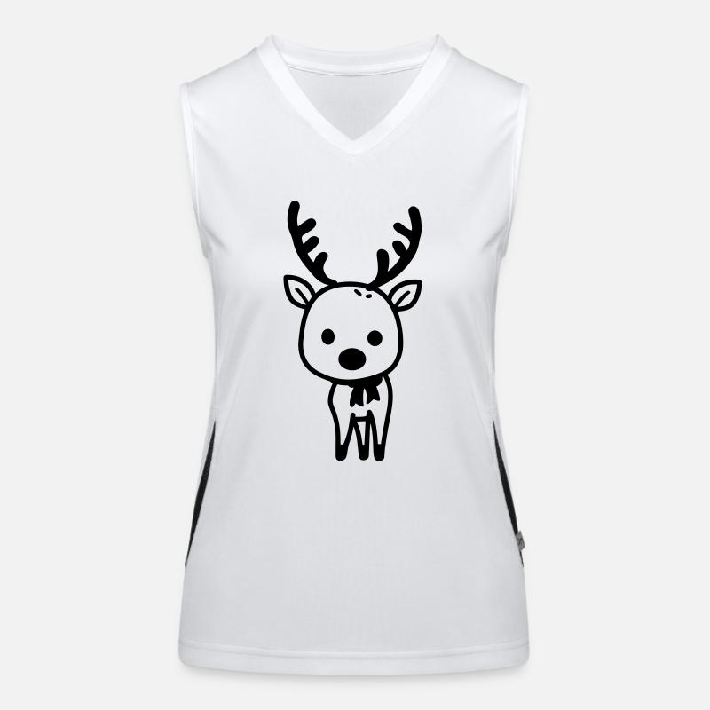 Hirsch Funktionelles Kontrast-Tank Top für Frauen