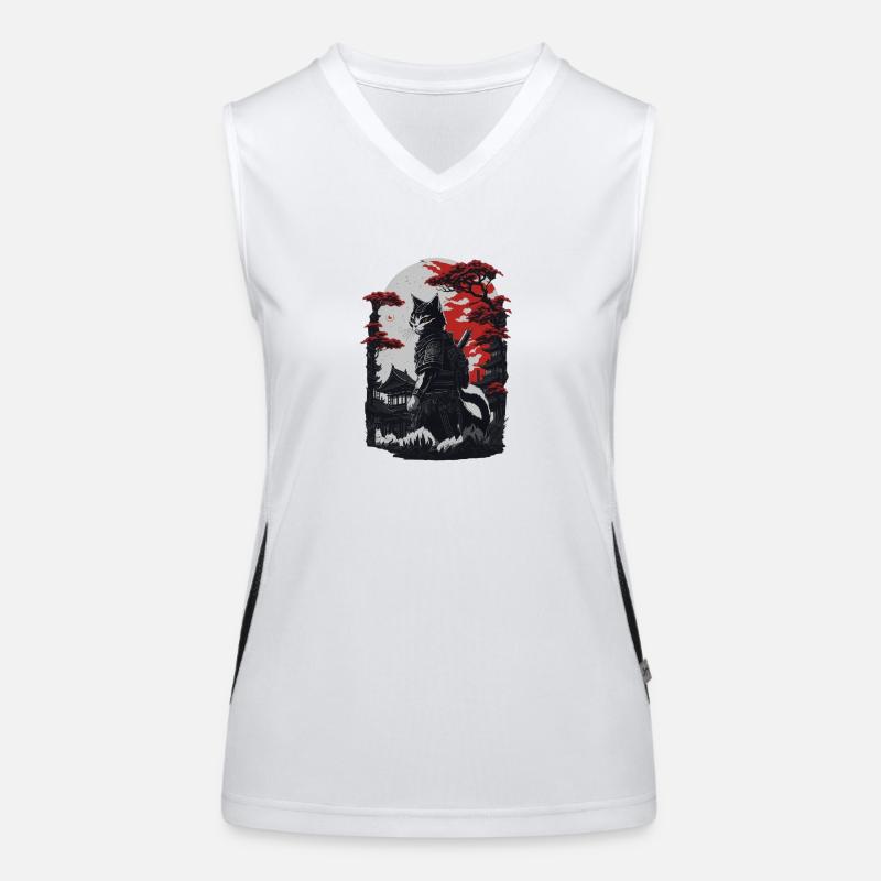 Samurai Cat Women's Functional Contrast Tank Top