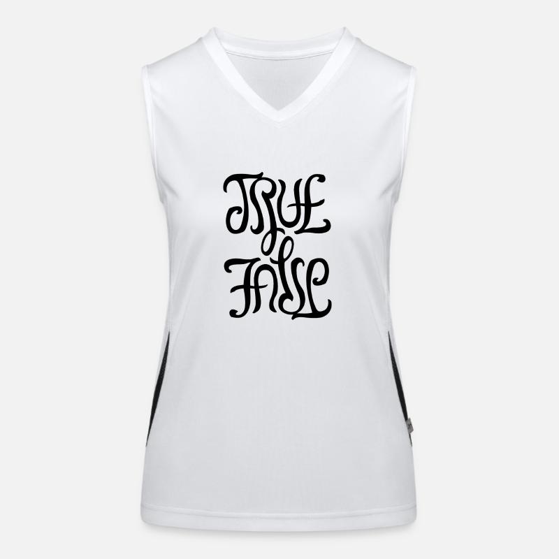 Ambigram for True/False Women's Functional Contrast Tank Top