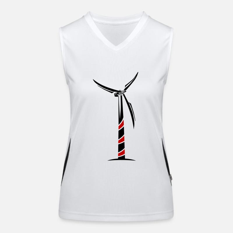 Windkraft Windrad Funktionelles Kontrast-Tank Top für Frauen