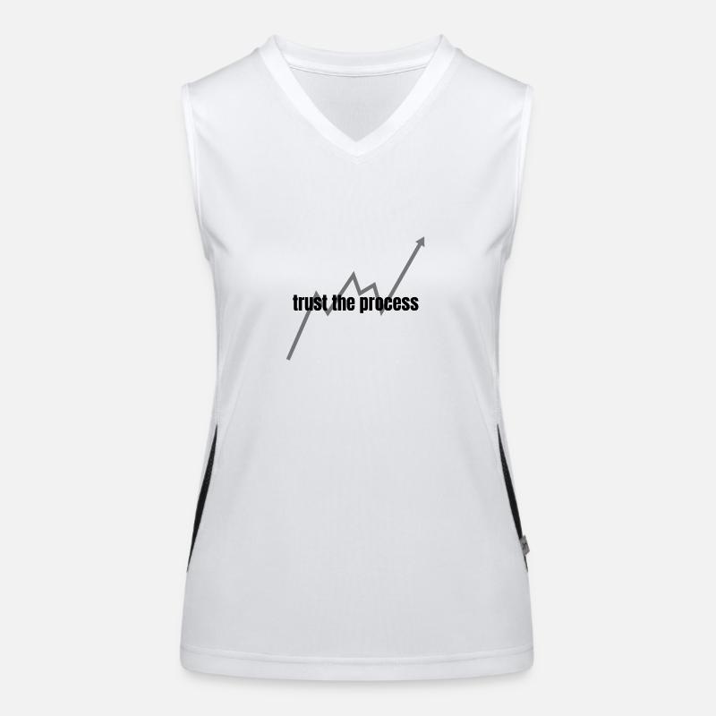 trust the process Funktionelles Kontrast-Tank Top für Frauen