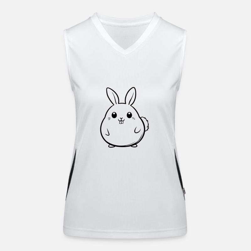 Drôle de lapin de Pâques Débardeur respirant contrasté Femme
