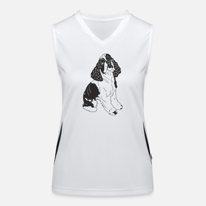 Cocker Spaniel Funktionelles Kontrast-Tank Top für Frauen