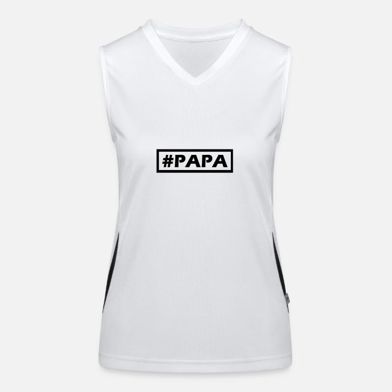 #PAPA simple modern design Women's Functional Contrast Tank Top