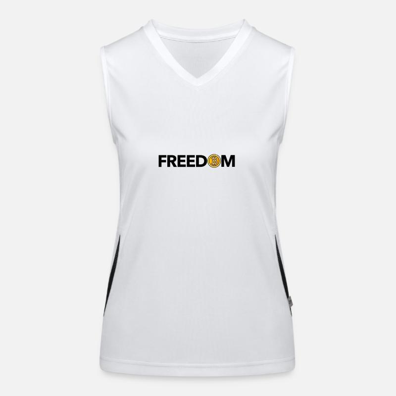 Bitcoin = Freedom (black) Funktionelles Kontrast-Tank Top für Frauen