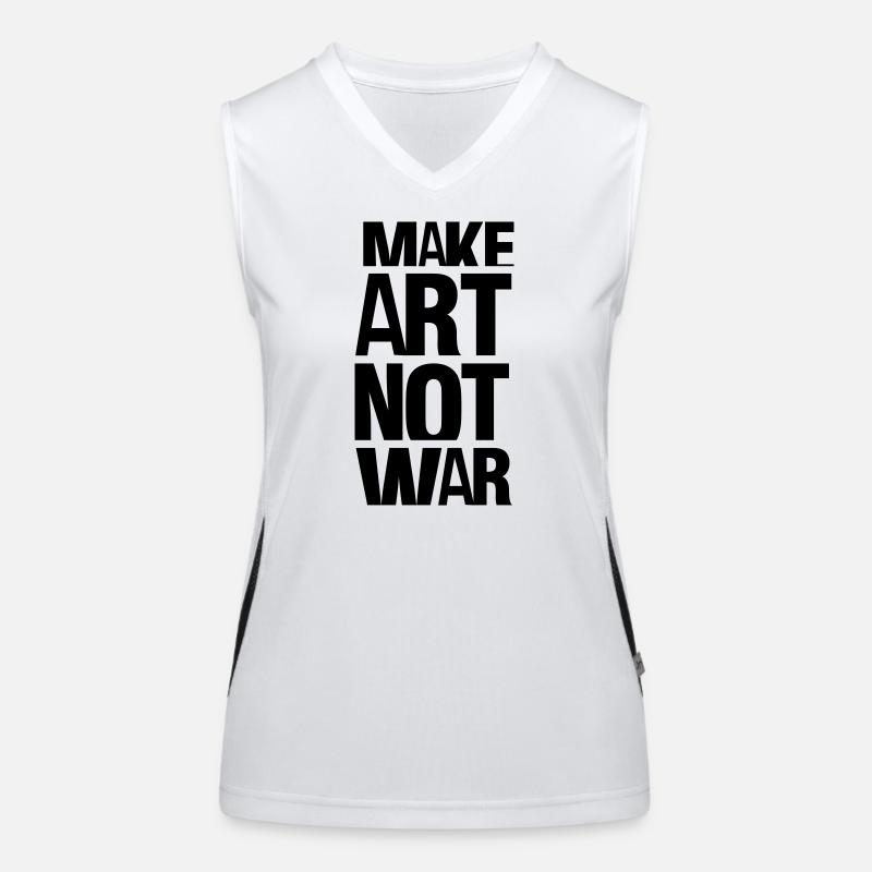 make art not war Women's Functional Contrast Tank Top