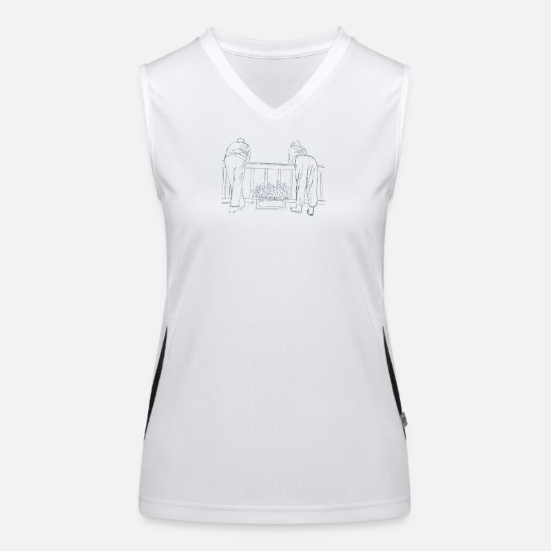 man and woman Women's Functional Contrast Tank Top
