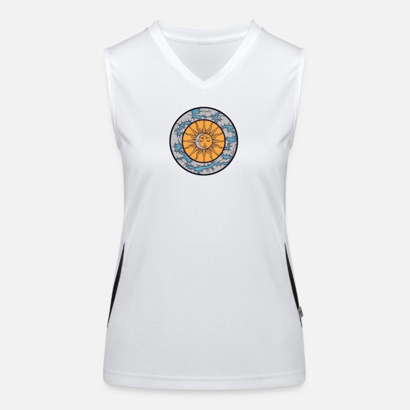 Sun and Moon in the Clouds Women's Functional Contrast Tank Top