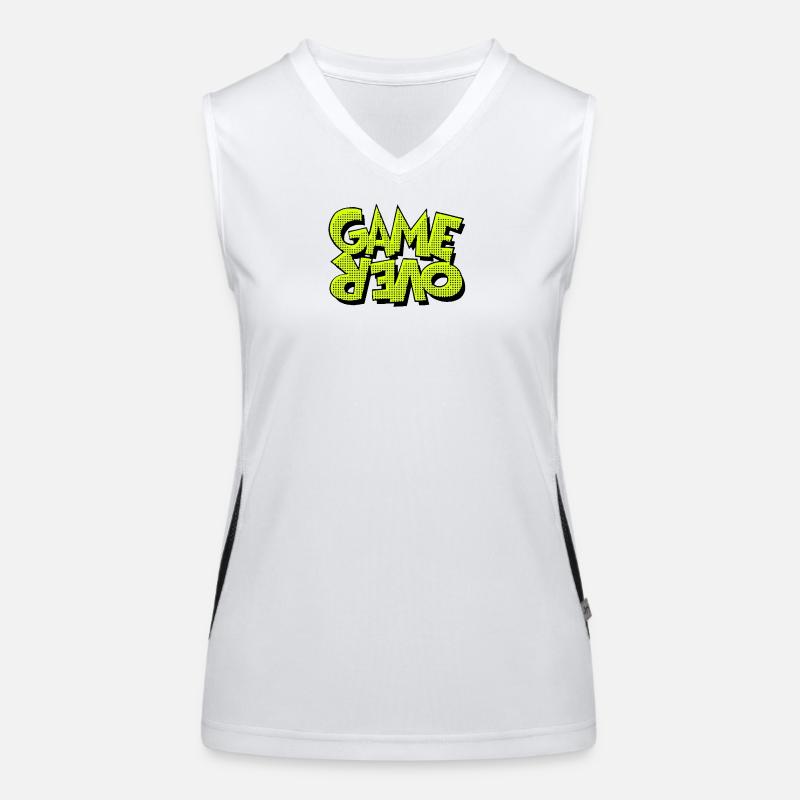 Game Over Retro-Pixel-Design Funktionelles Kontrast-Tank Top für Frauen