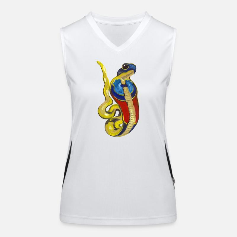 Cobra, divinité de l’Égypte ancienne Débardeur respirant contrasté Femme